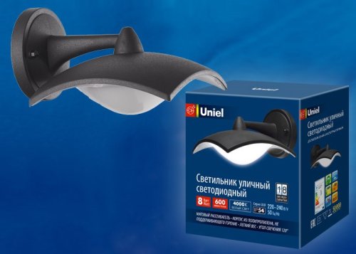 Светильник светодиодный декоративный Uniel ULU-S10A-8W/4000K 8Вт Черный IP54 фото Светильник светодиодный декоративный Uniel ULU-S10A-8W/4000K 8Вт Черный IP54 картинка